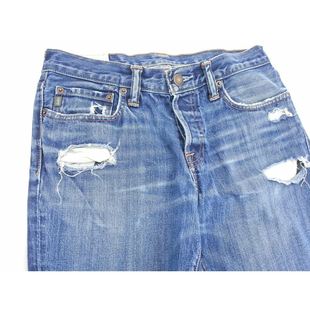 Abercrombie&Fitch(アバクロンビーアンドフィッチ)のAbercrombie & Fitch アバクロンビー＆フィッチ ダメージ加工 ボタンフライ デニムパンツ size30/インディゴ ■■ メンズ メンズのパンツ(デニム/ジーンズ)の商品写真