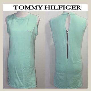 TOMMY HILFIGER - 【美品 M】トミーミニ丈コットンワンピース