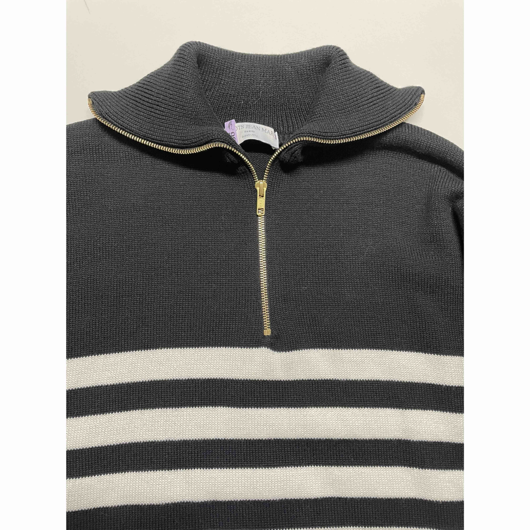 DEUXIEME CLASSE(ドゥーズィエムクラス)の【トリコット ジーン マーク】 BLACK BORDER HALF ZIP レディースのトップス(ニット/セーター)の商品写真