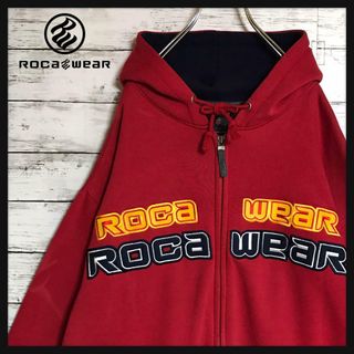 Rocawear - 【ビッグサイズ】ロカウェア　ビッグワッペンロゴ入りジップパーカー　赤　F828