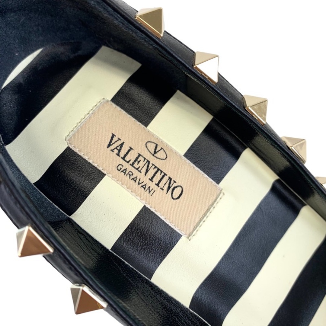 VALENTINO(ヴァレンティノ)のヴァレンティノ VALENTINO パンプス 靴 シューズ ロックスタッズ ストライプ レザー バイカラー ブラック ホワイト レディースの靴/シューズ(ハイヒール/パンプス)の商品写真