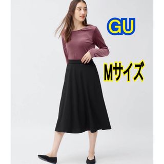 GU - gu カットソーフレアスカート  オンライン特別商品　ブラック　サイズM