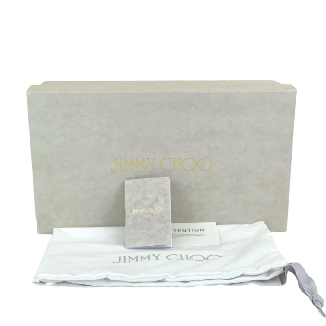 JIMMY CHOO(ジミーチュウ)のジミーチュウ JIMMY CHOO Gala フラットパンプス フラットシューズ 靴 シューズ リボン グリッター シルバー レディースの靴/シューズ(ハイヒール/パンプス)の商品写真