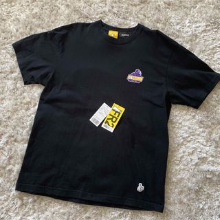 エフアールツー(#FR2)のレア❗️FR2 エクストララージ コラボ Tシャツ L黒 ブラック イエロー(Tシャツ/カットソー(半袖/袖なし))