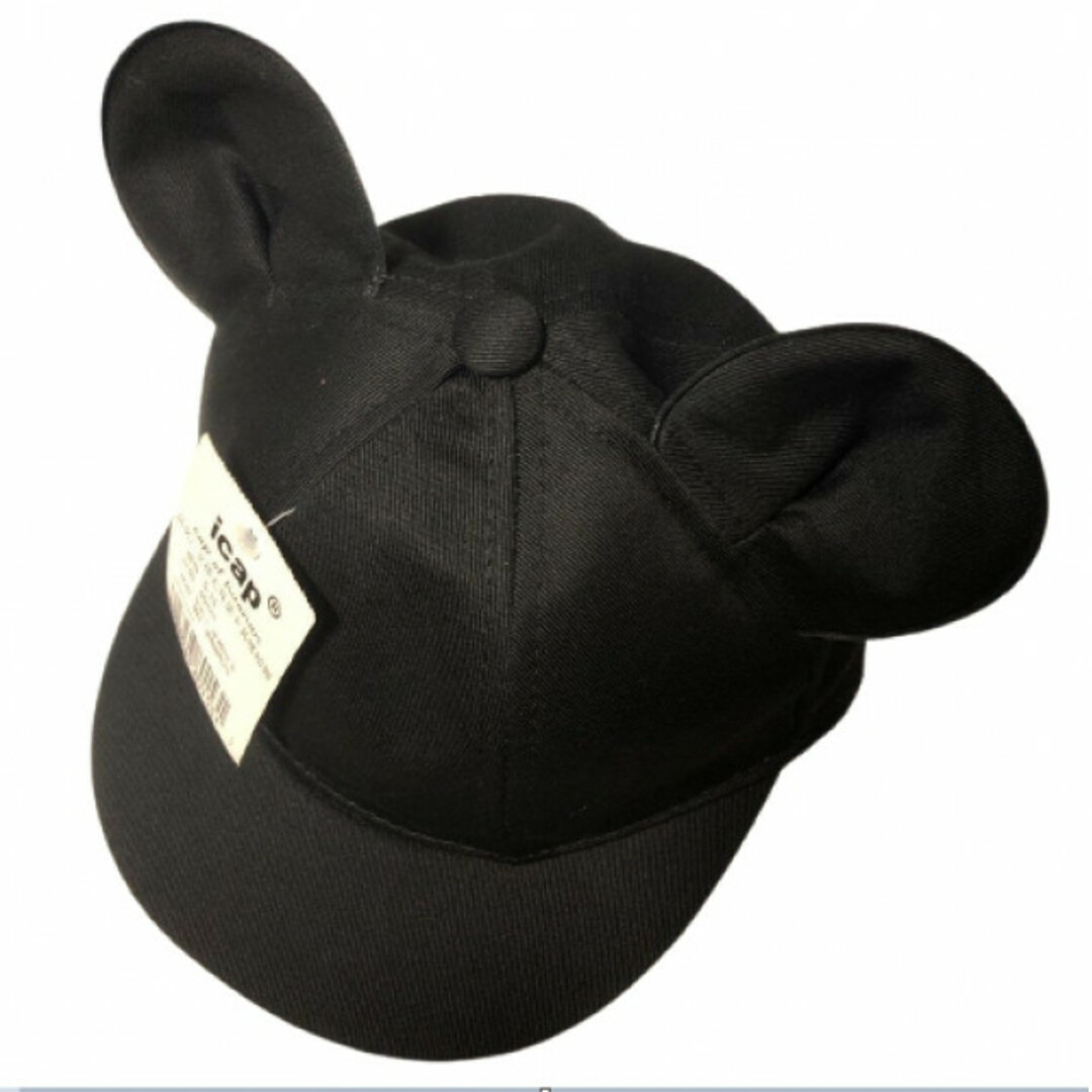 子供52cm コットン マウス キャップ  ミッキー 耳付き 帽子  キッズ/ベビー/マタニティのこども用ファッション小物(帽子)の商品写真