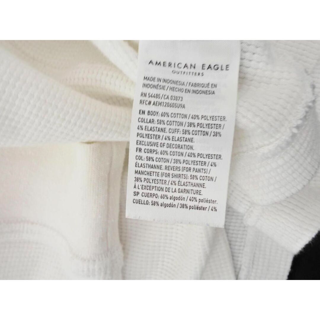 American Eagle(アメリカンイーグル)のAMERICAN EAGLE アメリカンイーグル ワッフル カットソー sizeS/白 ■◇ メンズ メンズのトップス(Tシャツ/カットソー(七分/長袖))の商品写真