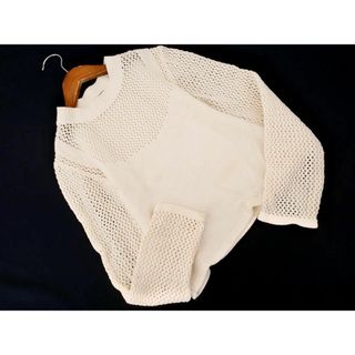 ザラ(ZARA)のZARA ザラ メッシュ 切替 ニット セーター sizeS/アイボリー ■◇ レディース(ニット/セーター)