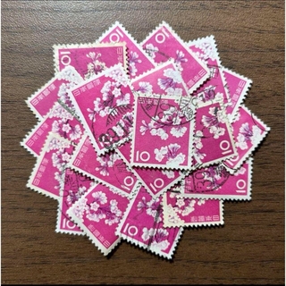 日本の古切手　ソメイヨシノ ディープピンク　100枚(各種パーツ)