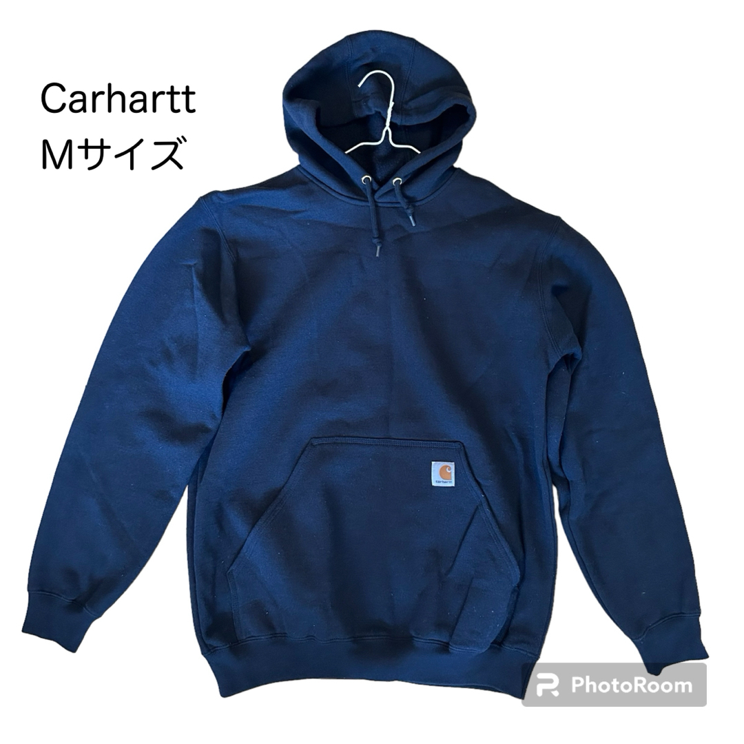 carhartt(カーハート)のCarhartt パーカー　ネイビー　Mサイズ メンズのトップス(パーカー)の商品写真