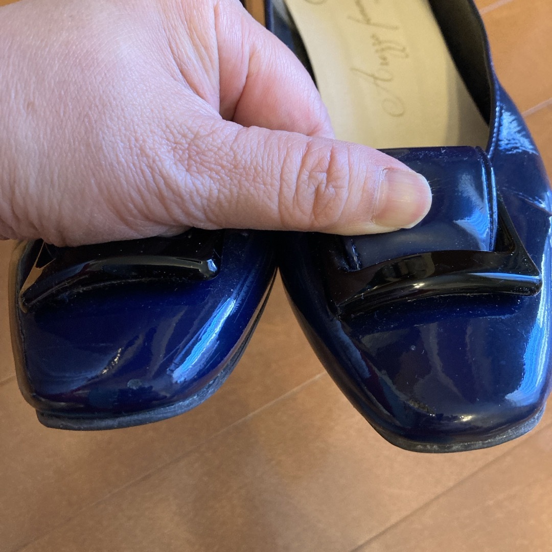 ベルメゾン(ベルメゾン)のレインパンプス　紺ベルメゾン 24 日本製 レディースの靴/シューズ(ハイヒール/パンプス)の商品写真