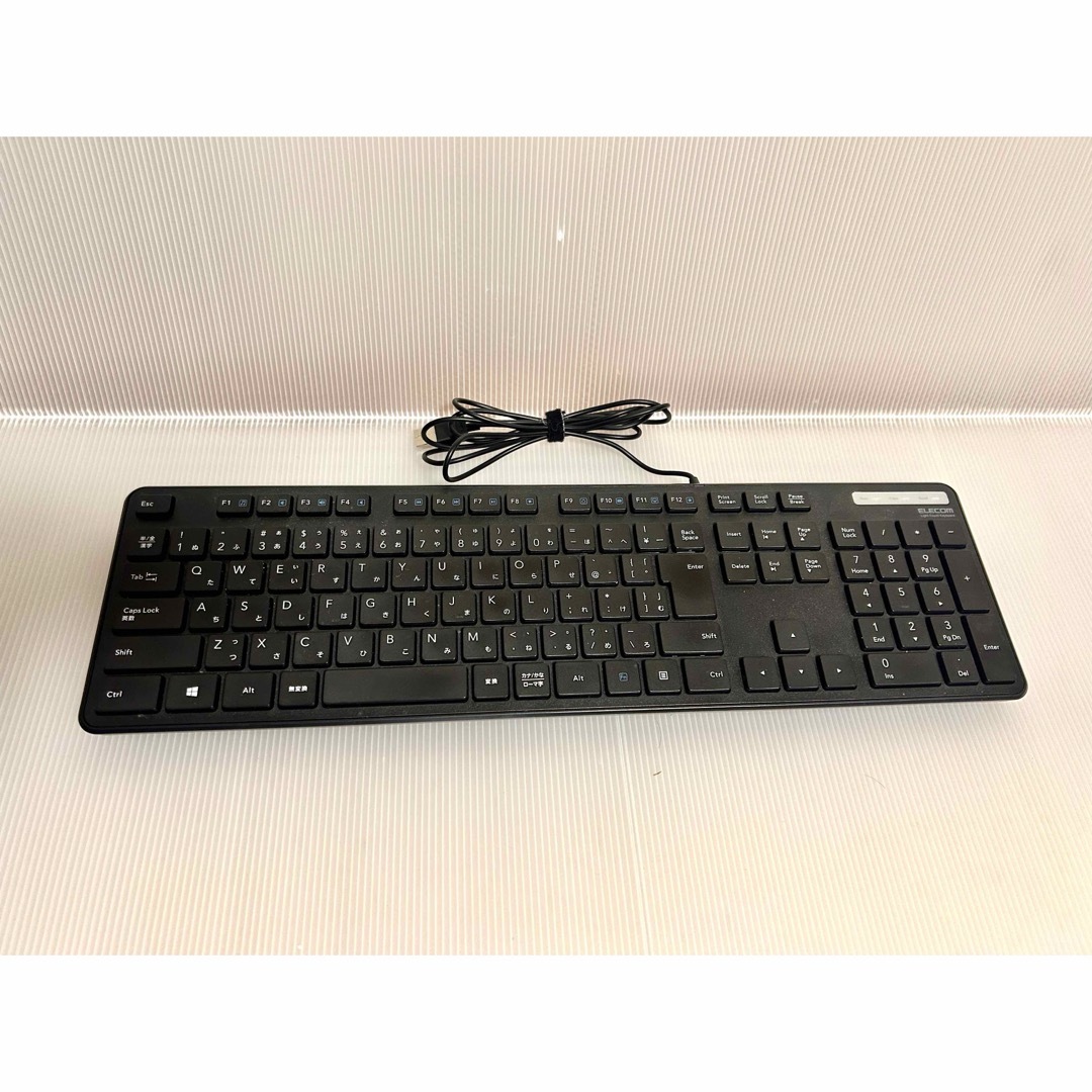 ELECOM(エレコム)のELECOM 有線キーボード TK-FCM108BK スマホ/家電/カメラのPC/タブレット(PC周辺機器)の商品写真