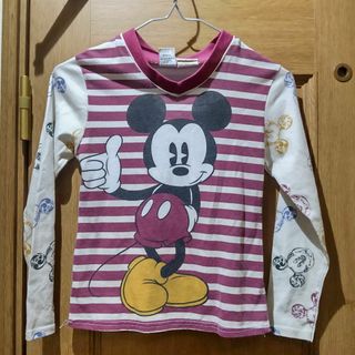 【確認用】ディズニー　ミッキーのＴシャツ(長袖)　サイズ7/8　<c389>