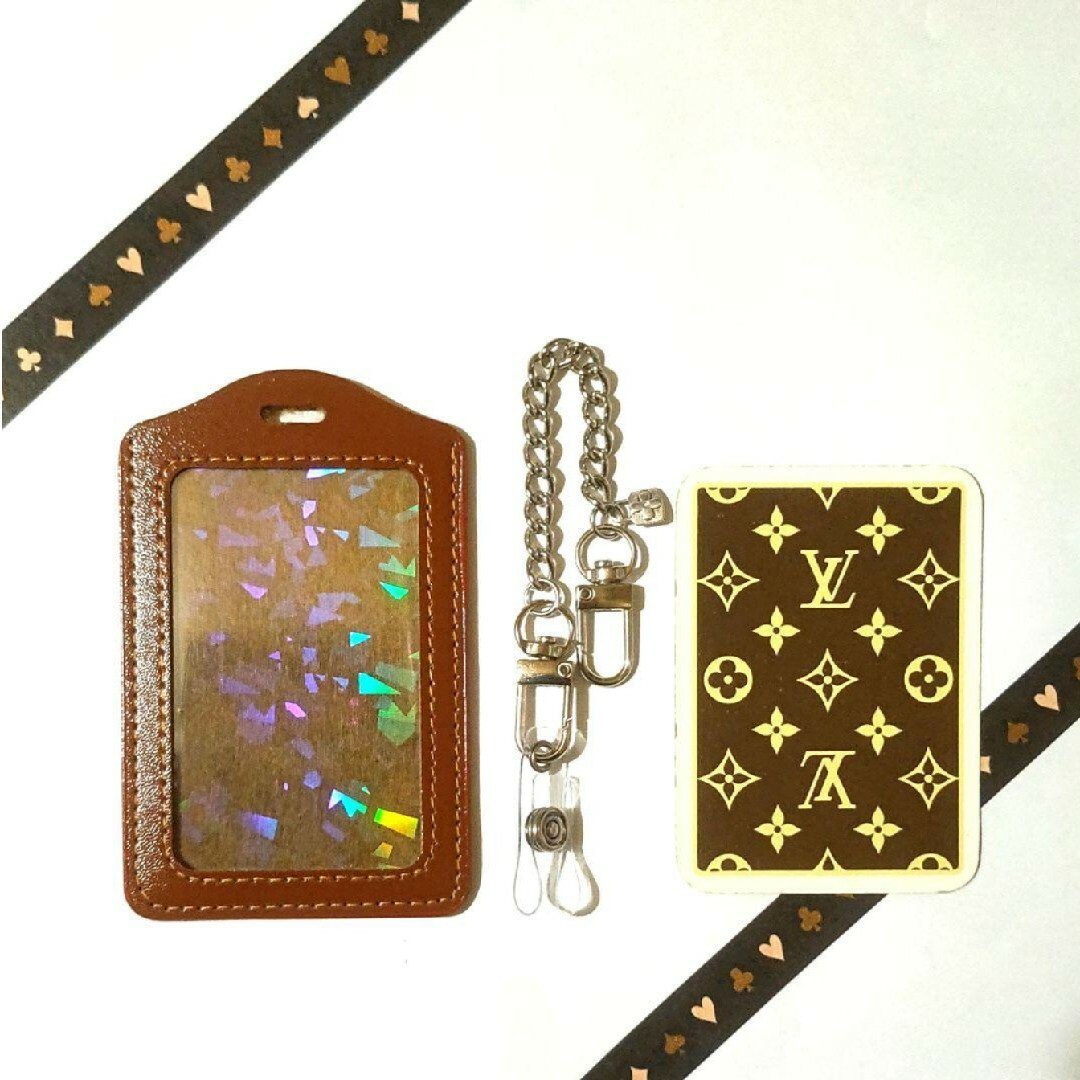 LOUIS VUITTON(ルイヴィトン)の希少♥♣LOUIS VUITTON♠♦モノグラムトランプ１枚　新品パスケース付⑧ メンズのファッション小物(名刺入れ/定期入れ)の商品写真