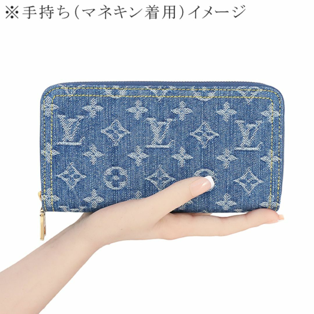 LOUIS VUITTON(ルイヴィトン)のルイヴィトン ラウンドファスナー 長財布 レディース メンズ モノグラム デニム ブルー 新品 h-a489  レディースのファッション小物(財布)の商品写真