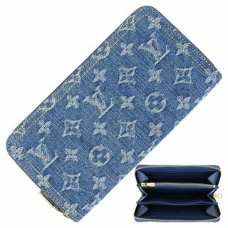 ルイヴィトン(LOUIS VUITTON)のルイヴィトン ラウンドファスナー 長財布 レディース メンズ モノグラム デニム ブルー 新品 h-a489 (財布)