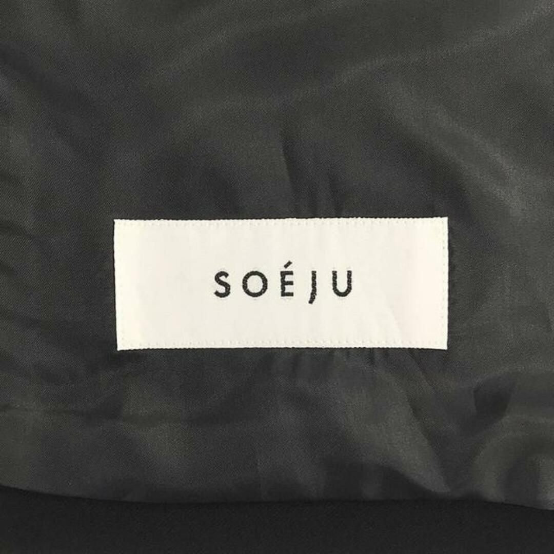 【美品】  SOEJU / ソージュ | ストレッチファインロングノーカラージャケット | S | ブラック | レディース レディースのジャケット/アウター(その他)の商品写真