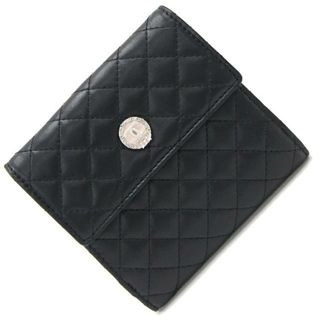 シャネル(CHANEL)の シャネル Wホック財布 ブラック レザー 中古(財布)