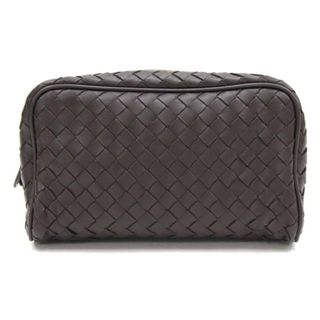 ボッテガヴェネタ(Bottega Veneta)の ボッテガヴェネタ ポーチ イントレチャート レザー 中古(ポーチ)