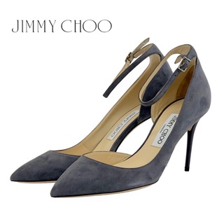 ジミーチュウ(JIMMY CHOO)の未使用 ジミーチュウ JIMMY CHOO パンプス 靴 シューズ アンクルストラップ スエード グレー(ハイヒール/パンプス)