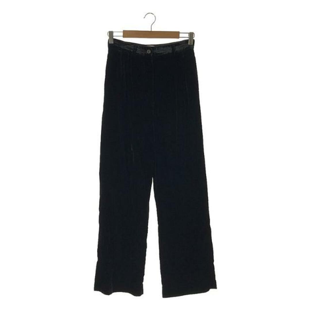 CLANE(クラネ)のCLANE / クラネ | × MINAMI TANAKA COLOR LINE VELOR PANTS ベロアパンツ | 2 | ブラック | レディース レディースのパンツ(その他)の商品写真