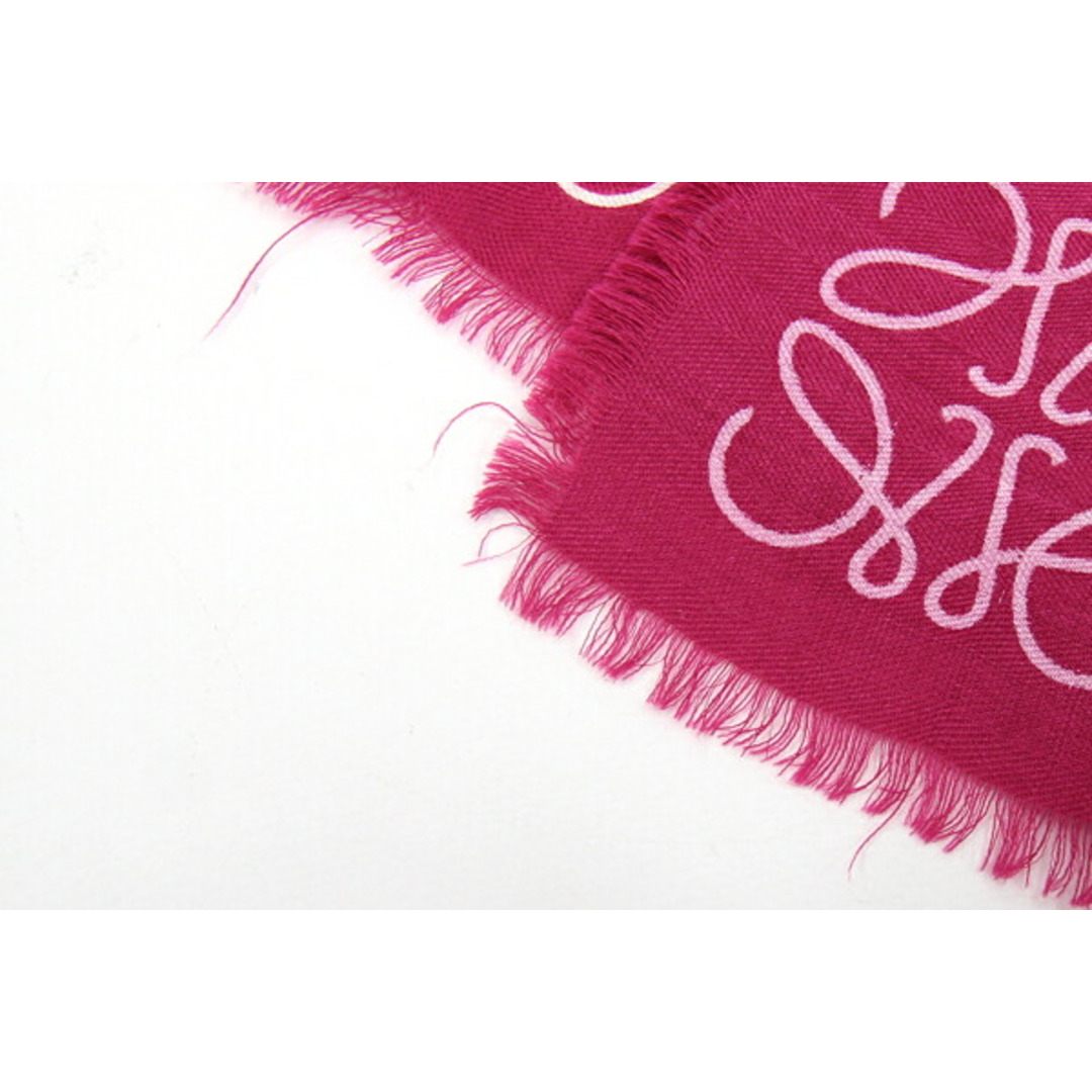 LOEWE(ロエベ)の ロエベ ストール アナグラム ピンク ウール シルク レディースのファッション小物(ストール/パシュミナ)の商品写真