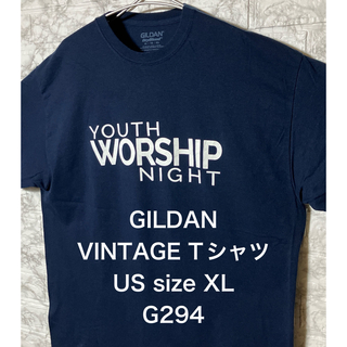ギルタン(GILDAN)の【レア】US古着 ビッグサイズ XL size GILDAN Tシャツ ネイビー(Tシャツ/カットソー(半袖/袖なし))