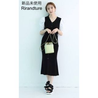 Rirandture - 未使用♦Rirandture フロント釦シャツスリーブニットワンピース