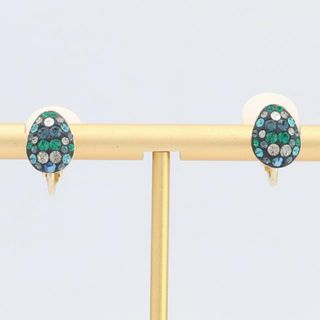 スワロフスキー(SWAROVSKI)の スワロフスキー イヤリング ブルー グリーン シルバー(リング(指輪))