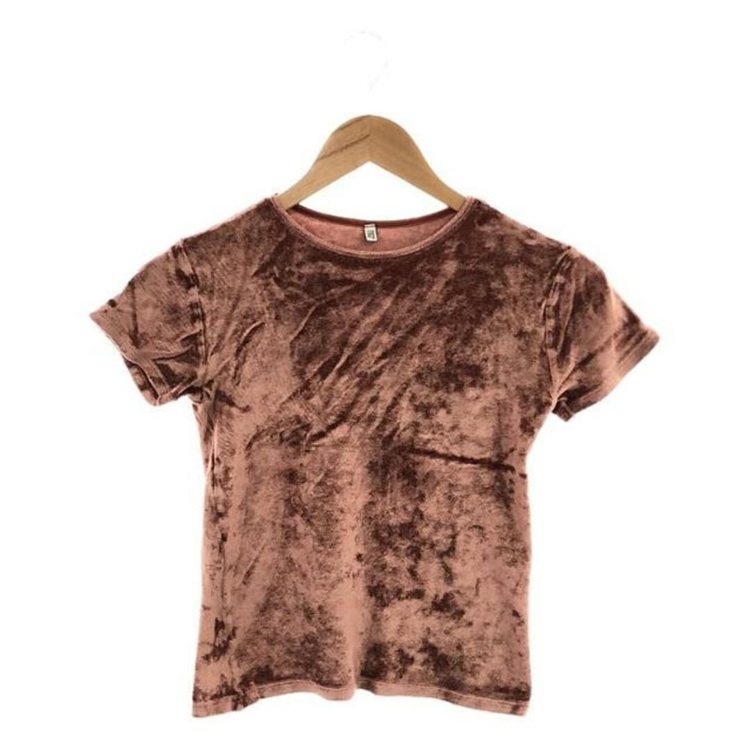 BASErange / ベースレンジ | Omo Tee - Shiny Velours Tシャツ | S | レッド系 | レディース レディースのトップス(Tシャツ(半袖/袖なし))の商品写真