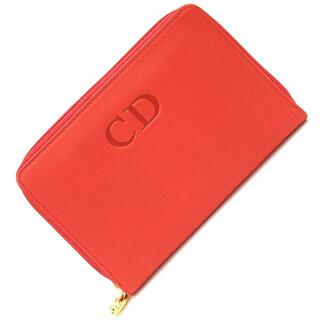 クリスチャンディオール(Christian Dior)の ディオール トラベルケース レッド ネイビー レザー(財布)