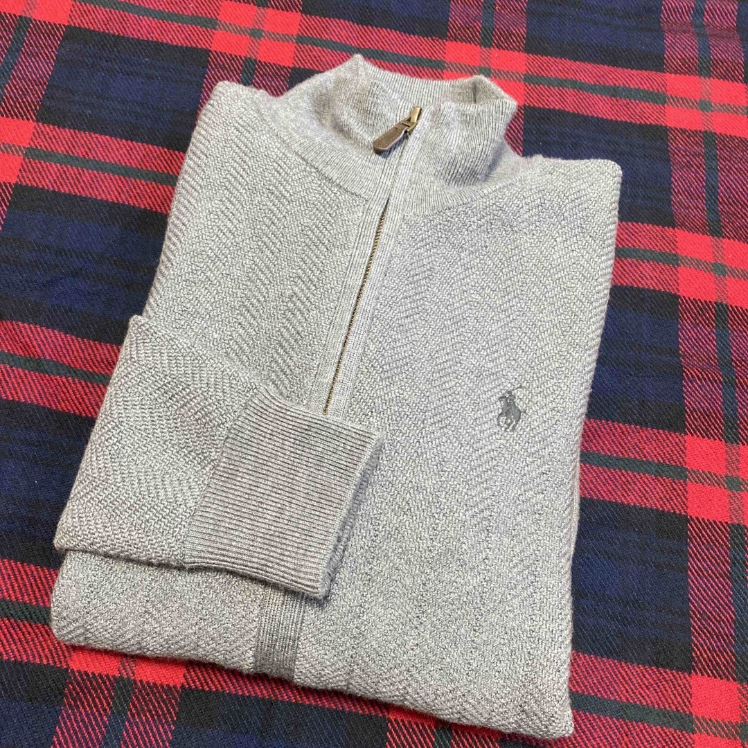 POLO RALPH LAUREN(ポロラルフローレン)のPOLO RALPH LAUREN  フルジップ　ニット　新品タグ付き メンズのトップス(ニット/セーター)の商品写真