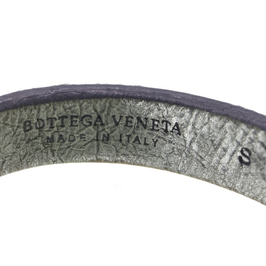 Bottega Veneta(ボッテガヴェネタ)の ボッテガヴェネタ ブレスレット シルバー レザー 中古 メンズのアクセサリー(ブレスレット)の商品写真