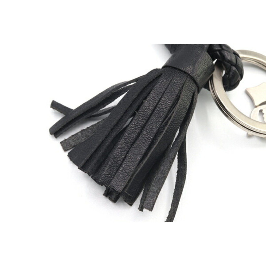 MCM(エムシーエム)の エムシーエム キーリング ブラック シルバー金具 レザー レディースのファッション小物(キーホルダー)の商品写真