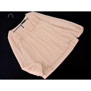 ニジュウサンク(23区)の23区 シフォン フリル ブラウス シャツ size38/ピンク ■◇ レディース(シャツ/ブラウス(長袖/七分))