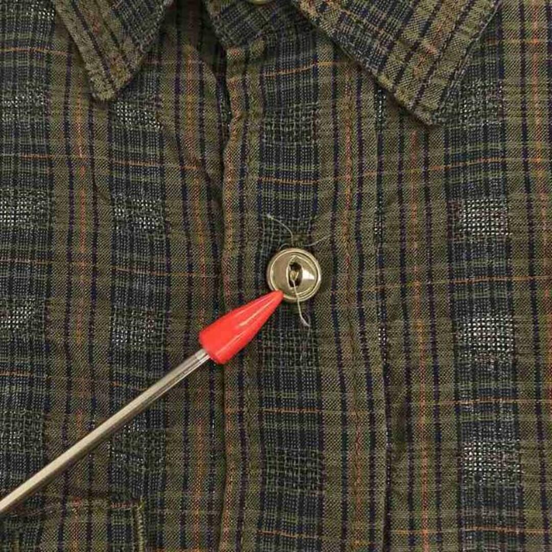 Engineered Garments(エンジニアードガーメンツ)の【美品】  Engineered Garments / エンジニアドガーメンツ | Work Shirt - Small Seersucker Plaid / チェック ワークシャツ | S | カーキ系 | メンズ メンズのトップス(Tシャツ/カットソー(七分/長袖))の商品写真