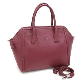 フルラ(Furla)の フルラ 2WAYハンドバッグ ボルドー レザー 中古 革(ショルダーバッグ)