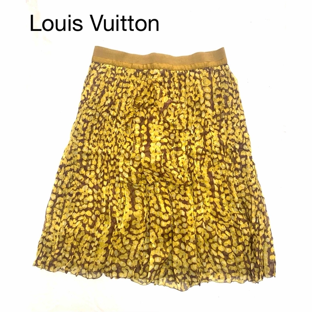 LOUIS VUITTON(ルイヴィトン)のLouis Vuitton スカート　36サイズ　100％シルク　フランス製 レディースのスカート(ひざ丈スカート)の商品写真