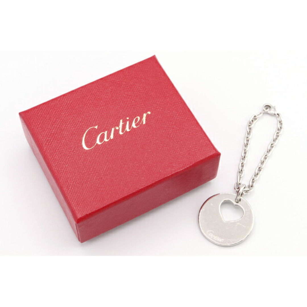 Cartier(カルティエ)の カルティエ キーホルダー ハートモチーフ シルバー 中古 レディースのファッション小物(キーホルダー)の商品写真