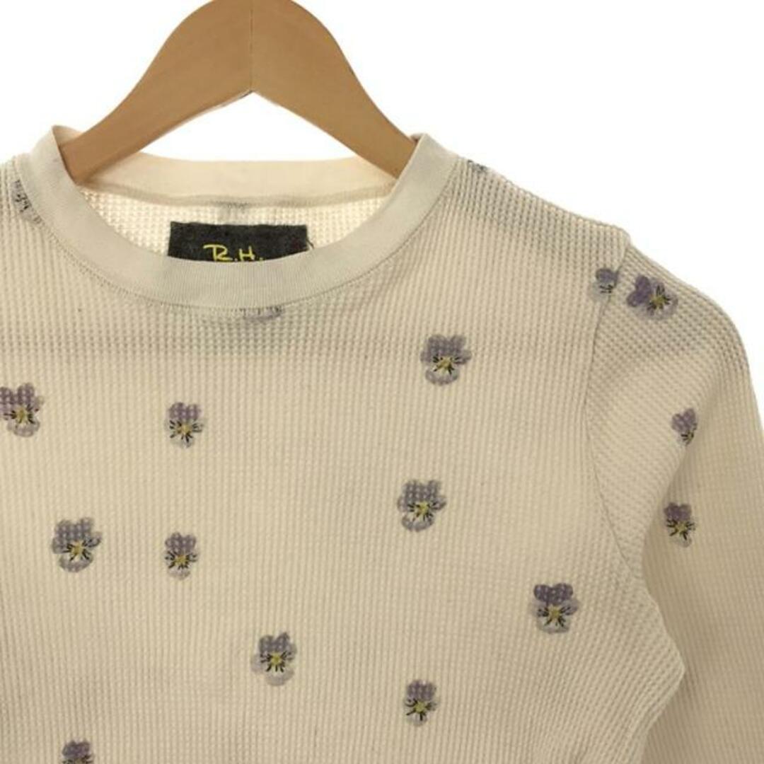 R.H.VINTAGE / ロンハーマンヴィンテージ | Sumire Waffle Pullover カットソー | XS | アイボリー/パープル | レディース レディースのトップス(Tシャツ(長袖/七分))の商品写真