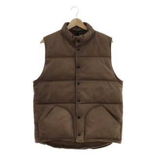 【美品】  BROWN by 2-tacs / ブラウンバイツータックス | LEATHER DOWN VEST レザーダウンベスト | L | ブラウン | メンズ(ベスト)