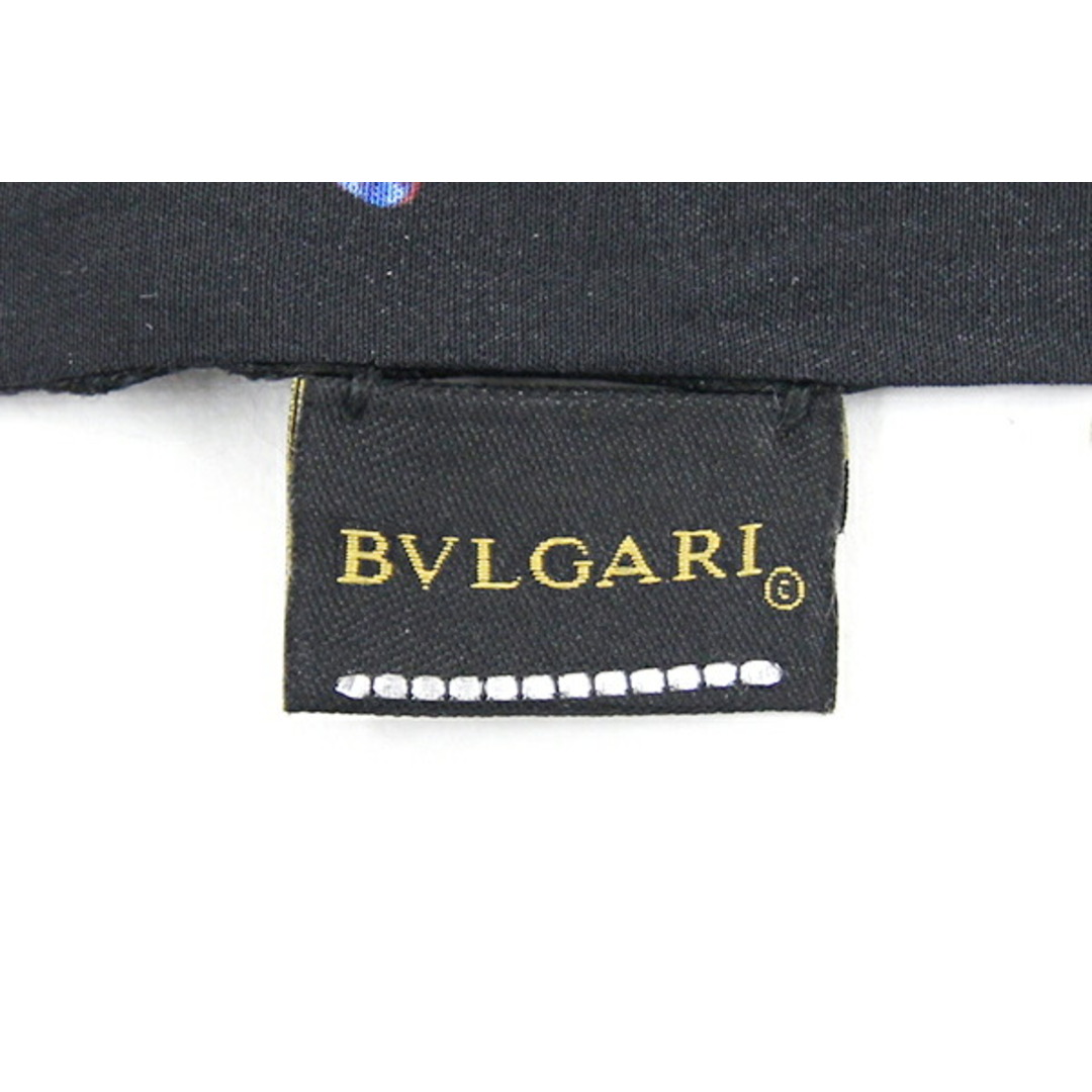 BVLGARI(ブルガリ)の ブルガリ スカーフ ブラック マルチカラー シルク 中古 レディースのファッション小物(バンダナ/スカーフ)の商品写真