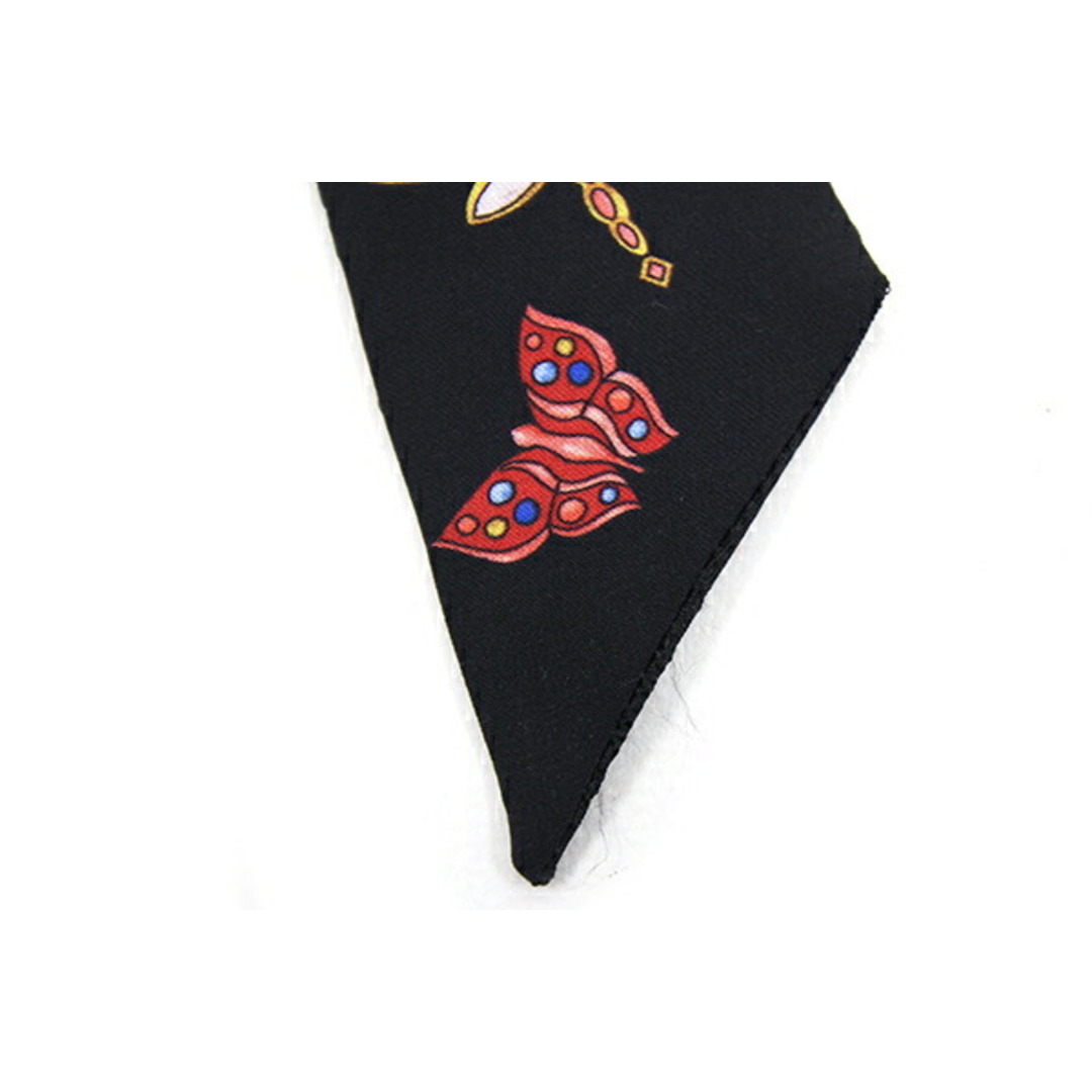 BVLGARI(ブルガリ)の ブルガリ スカーフ ブラック マルチカラー シルク 中古 レディースのファッション小物(バンダナ/スカーフ)の商品写真