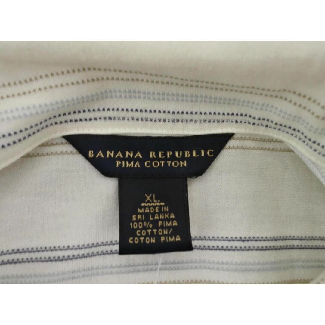 Banana Republic(バナナリパブリック)の新品 BANANA REPUBLIC バナナリパブリック 大きいサイズ ボーダー ポロシャツ sizeXL/オフホワイト ■◆ メンズ メンズのトップス(ポロシャツ)の商品写真