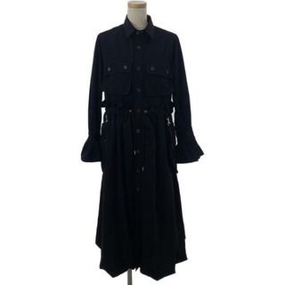 noir kei ninomiya / ノワールケイニノミヤ | 2020SS | ウエストギャザー フリルコート | XS | ブラック | レディース(その他)