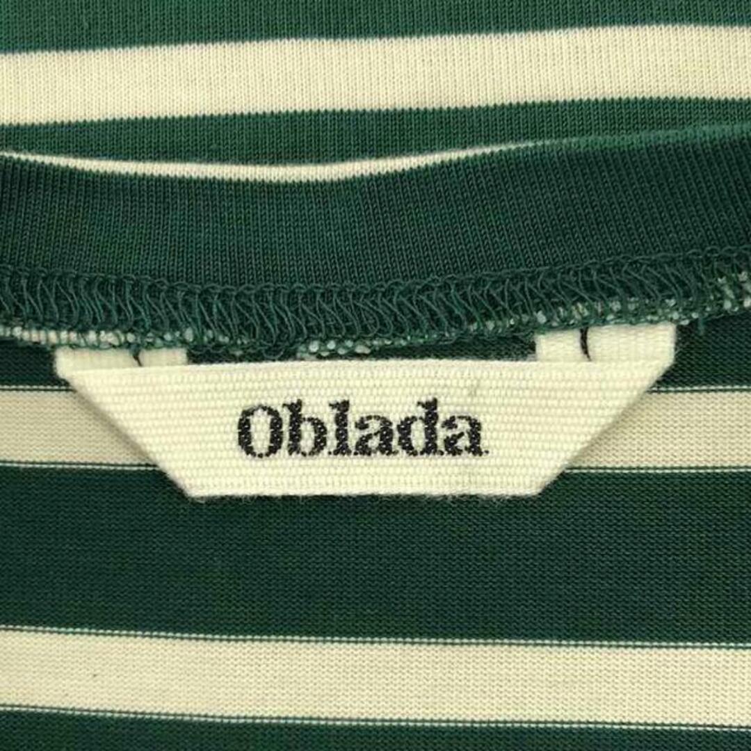 oblada / オブラダ | GUERNSEY BORDER Tシャツ | F | グリーン/ベージュ | レディース レディースのトップス(Tシャツ(長袖/七分))の商品写真