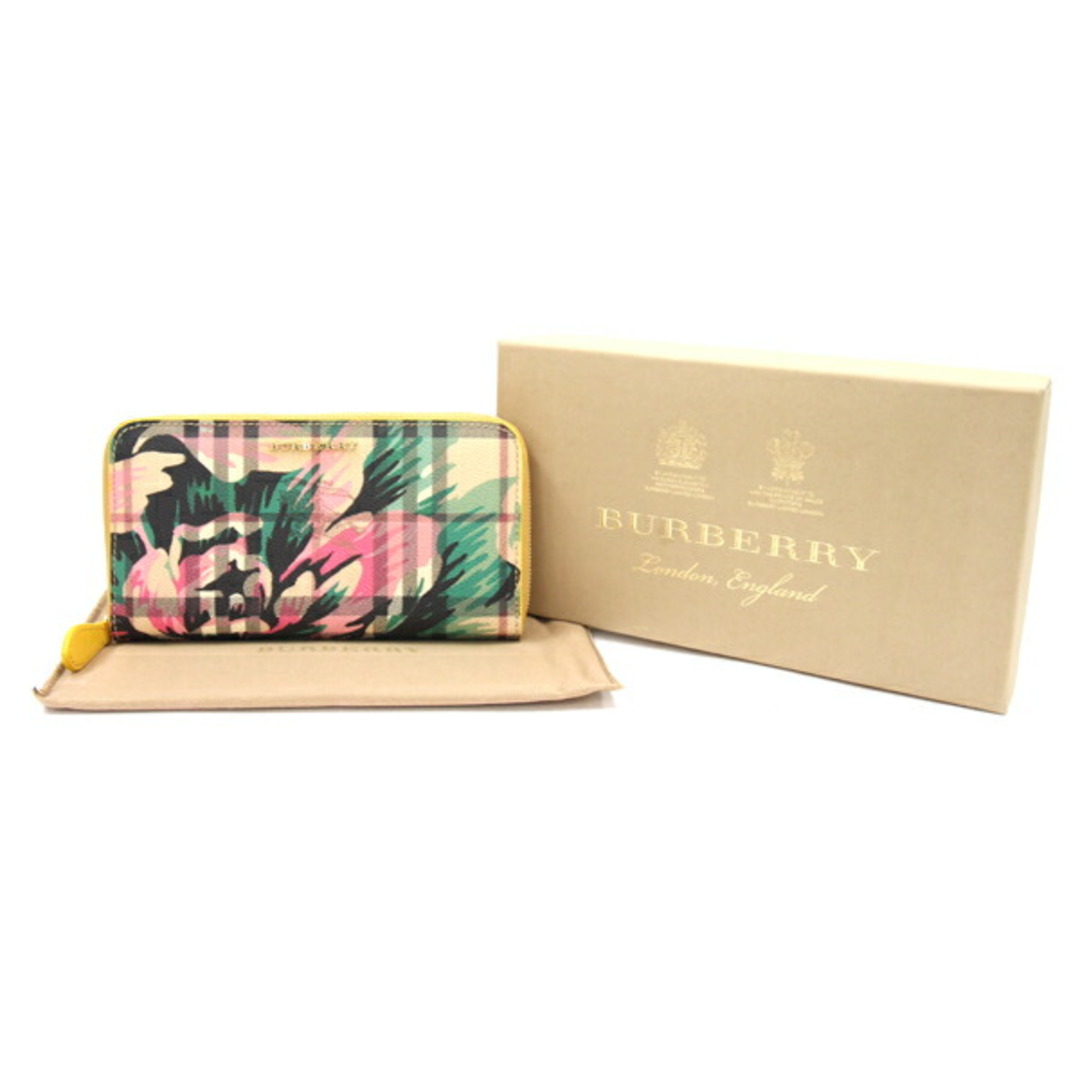 BURBERRY(バーバリー)の バーバリー ラウンドファスナー長財布 ベージュ PVC レディースのファッション小物(財布)の商品写真