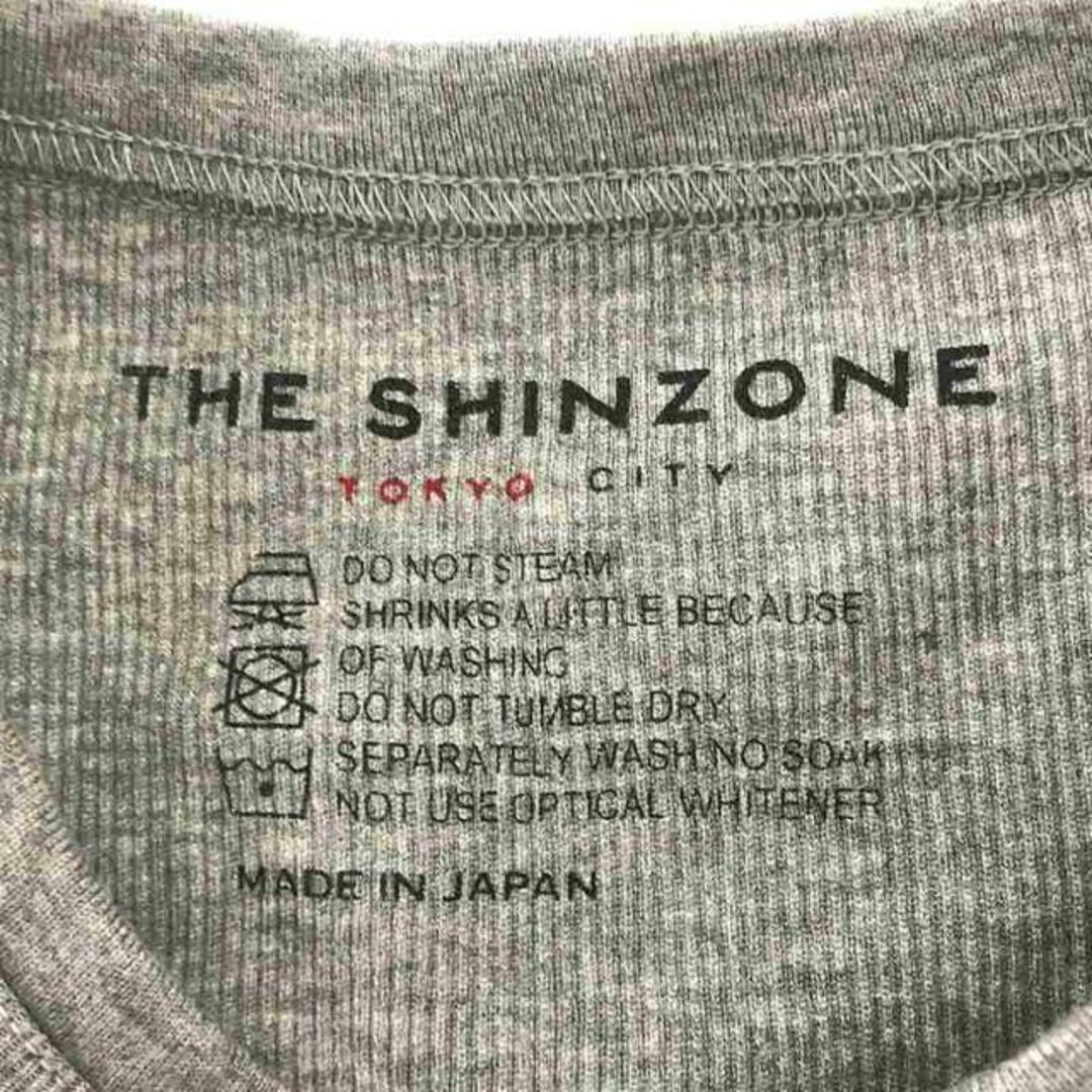 Shinzone(シンゾーン)のShinzone / シンゾーン | 5分袖リブＴシャツ | F | グレー | レディース レディースのトップス(Tシャツ(半袖/袖なし))の商品写真