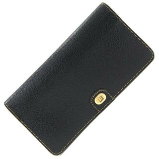 ダンヒル(Dunhill)の ダンヒル 二つ折り長札入れ T18635 ブラック 中古(財布)