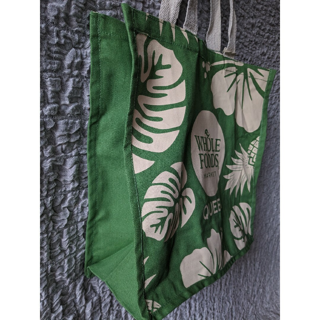 ホールフーズマーケット●ハワイ クイーン店 エコバッグ トートバッグ グリーン レディースのバッグ(エコバッグ)の商品写真