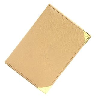 Saint Laurent -  イヴサンローラン カードケース ベージュ レザー 中古